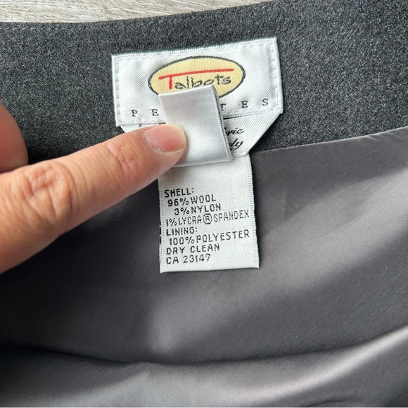 Talbots Stretch Wool Flared  Skater Midi Skirt - Picture 11 of 15